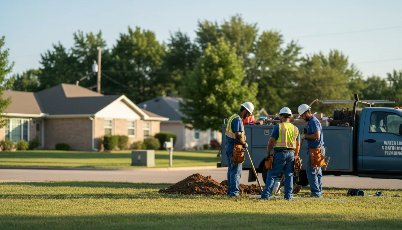 Residential water line and bathroom plumbing service in Fremont, NE